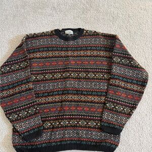 LL Bean Men's Wool Patterned Sweater